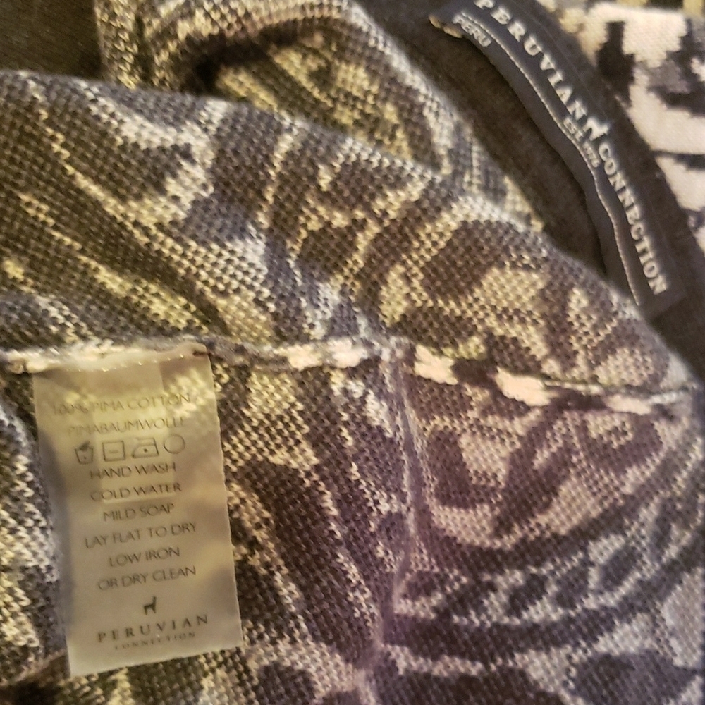 Peruvian Connection Black and White Paisley Skirt Size M - Picture 5 of 5